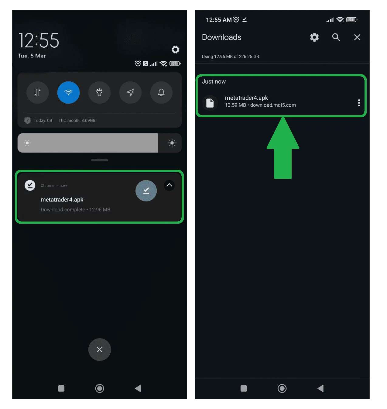 exness 下载并安装 mt4 在移动装置 2