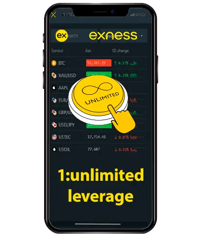 Exness 手机无限杠杆